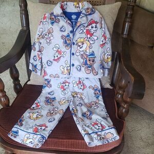 Cute Gently Used Nickelodeon Paw Patrol 2 Pc Fleece Pajamas Set Sz 2T